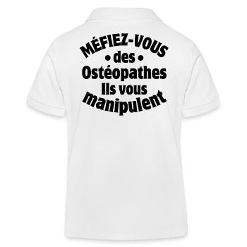 ostéopathe, ostéopathes, kiné, médecin - Polo enfant bio Stanley/Stella - blanc - Dos