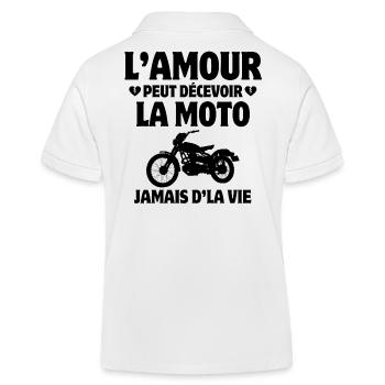 Motorrad, Motorradfan, Biker, Biker - Kinder Organic Poloshirt Mini Sprinter von Stanley/Stella - Weiß - Hinten