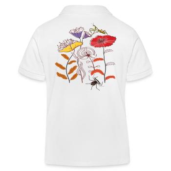 Fleurs de jardin avec des insectes - Polo enfant bio Stanley/Stella - blanc - Dos
