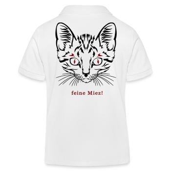 Chat, minou fin - Polo enfant bio Stanley/Stella - blanc - Dos
