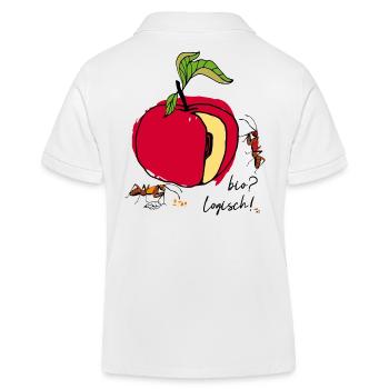 Bio, pomme aux fourmis - Polo enfant bio Stanley/Stella - blanc - Dos