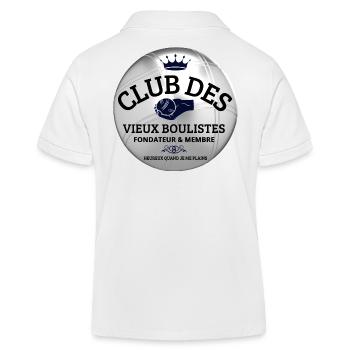 pétanque, fan de pétanque, bouliste - Polo enfant bio Stanley/Stella - blanc - Dos