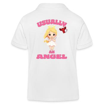 Angel Devil Girl Naughty - Généralement un ange - Polo enfant bio Stanley/Stella - blanc - Dos