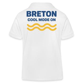 Bretonische Coole Mode Auf Gelben Wellen - Kinder Organic Poloshirt Mini Sprinter von Stanley/Stella - Weiß - Hinten