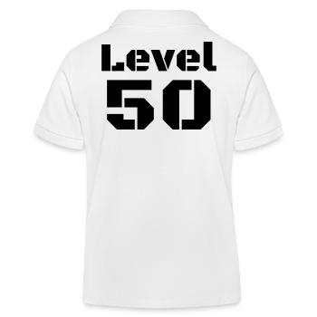 Level 50 - Kinder Organic Poloshirt Mini Sprinter von Stanley/Stella - Weiß - Hinten