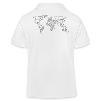 Conception de mosaïque de carte du monde - Polo enfant bio Stanley/Stella - blanc - Dos