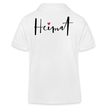 Home I Home At Home Heart Gift - Kids Organic Polo Shirt by Stanley/Stella - white - Back