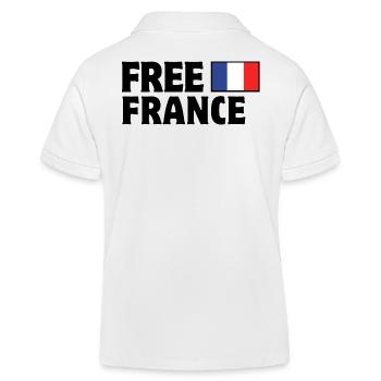 Frankreich, ich bin Franzose, es lebe Frankreich - Kinder Organic Poloshirt Mini Sprinter von Stanley/Stella - Weiß - Hinten