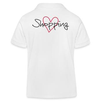 shopping Herz Ich liebe shopping Geschenk - Kinder Organic Poloshirt Mini Sprinter von Stanley/Stella - Weiß - Hinten