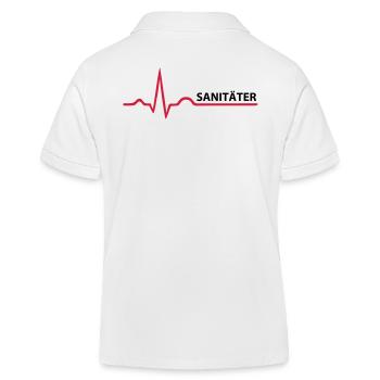 Sanitäter Schrifzug - Kinder Organic Poloshirt Mini Sprinter von Stanley/Stella - Weiß - Hinten