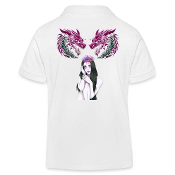 Mädchen Frau Drachen Fantasy Fabel Fabelwesen - Kinder Organic Poloshirt Mini Sprinter von Stanley/Stella - Weiß - Hinten