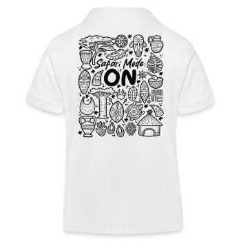 Mode safari : ON – Adventure Africa - Polo enfant bio Stanley/Stella - blanc - Dos