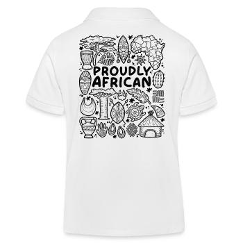Fièrement africain – Fier de l’Afrique - Polo enfant bio Stanley/Stella - blanc - Dos