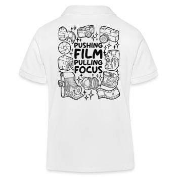 Pushing Film – Pulling Focus - Kids Organic Polo Shirt by Stanley/Stella - white - Back