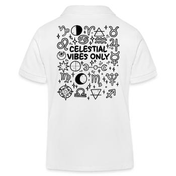 Nur himmlische Vibes – Astrologie & Spiritualität - Kinder Organic Poloshirt Mini Sprinter von Stanley/Stella - Weiß - Hinten