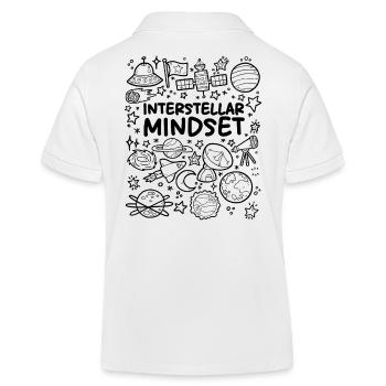 Interstellarer Denkansatz - Kinder Organic Poloshirt Mini Sprinter von Stanley/Stella - Weiß - Hinten