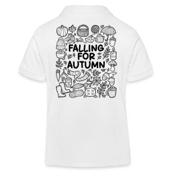 Sentiments d’automne – Je tombe amoureux de l’automne - Polo enfant bio Stanley/Stella - blanc - Dos