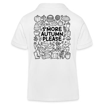 Mehr Herbst bitte – S'more Herbst Design - Kinder Organic Poloshirt Mini Sprinter von Stanley/Stella - Weiß - Hinten