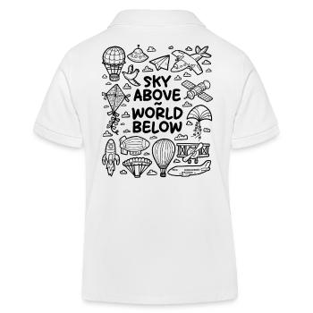 Heaven above – world below - Kids Organic Polo Shirt by Stanley/Stella - white - Back