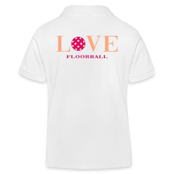 Floorballer Floorball-Love - Kids Organic Polo Shirt by Stanley/Stella - white - Back