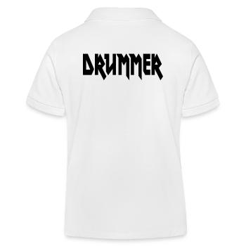 Drummer - Kids Organic Polo Shirt by Stanley/Stella - white - Back