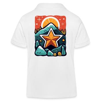 Die Sonne, Berge, Felsen und Sterne - Kinder Organic Poloshirt Mini Sprinter von Stanley/Stella - Weiß - Hinten