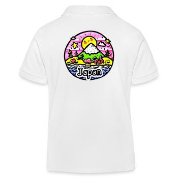 Dessin d’enfant du Japon heureux - Polo enfant bio Stanley/Stella - blanc - Dos