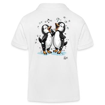 Singende glückliche kleine Pinguine - Kinder Organic Poloshirt Mini Sprinter von Stanley/Stella - Weiß - Hinten
