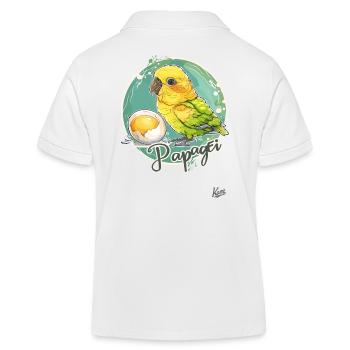 Œuf de perroquet : Perroquet et œuf - Polo enfant bio Stanley/Stella - blanc - Dos