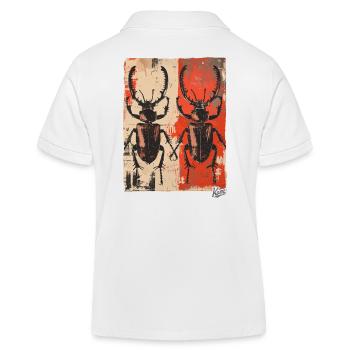 Jumeaux du gros coléoptère cerf-volant - Polo enfant bio Stanley/Stella - blanc - Dos