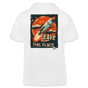 Lass uns mit einer Rakete hier abhauen - Kinder Organic Poloshirt Mini Sprinter von Stanley/Stella - Weiß - Hinten