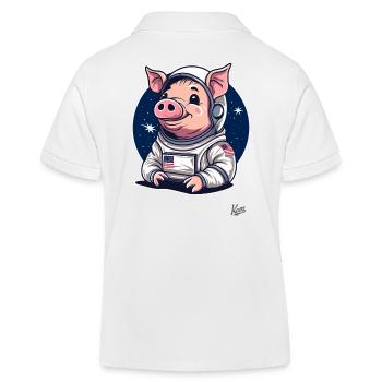 Conception de cochon drôle mignon de l’espace - Polo enfant bio Stanley/Stella - blanc - Dos