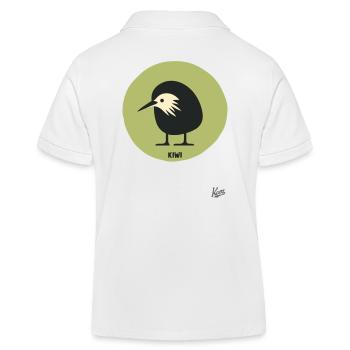 Abstrakt komischer Kiwi Vogel - Kinder Organic Poloshirt Mini Sprinter von Stanley/Stella - Weiß - Hinten