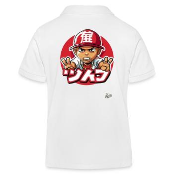 Hip Hop Peace Sign - Kids Organic Polo Shirt by Stanley/Stella - white - Back