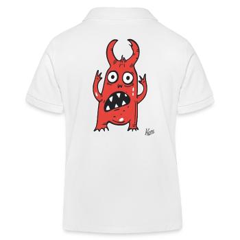 doux cri du petit monstre drôle - Polo enfant bio Stanley/Stella - blanc - Dos