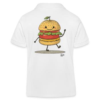 retro apfel sandwich burger - Kinder Organic Poloshirt Mini Sprinter von Stanley/Stella - Weiß - Hinten
