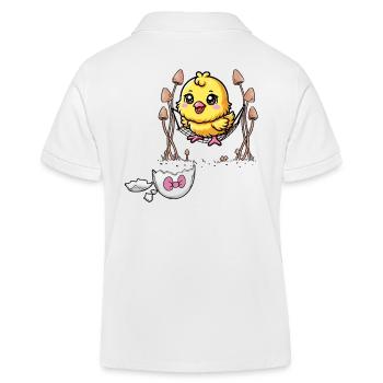 Küken Ostern Kinder Kind Eierschale Baby Huhn - Kinder Organic Poloshirt Mini Sprinter von Stanley/Stella - Weiß - Hinten