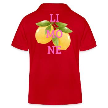Limone - Kinder Organic Poloshirt Mini Sprinter von Stanley/Stella - Rot - Hinten