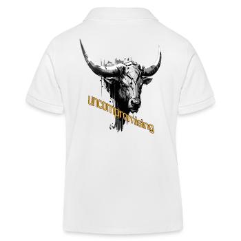 unnachgiebiger Stier - Kinder Organic Poloshirt Mini Sprinter von Stanley/Stella - Weiß - Hinten