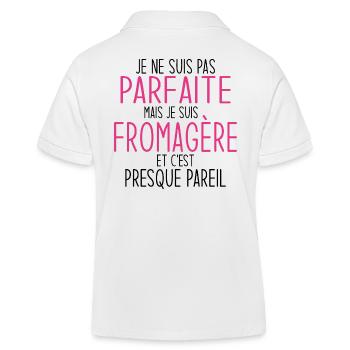 Design Humour et Fierté pour Femme Artisan Fromage - Polo enfant bio Stanley/Stella - blanc - Dos