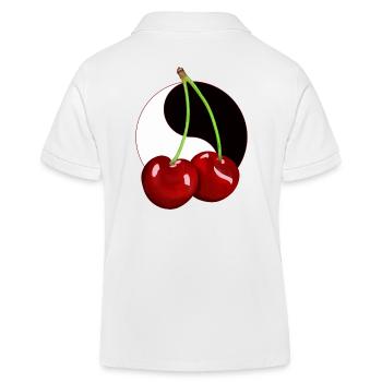 Rockabilly rétro Vintage Cerisier Fruit - Polo enfant bio Stanley/Stella - blanc - Dos