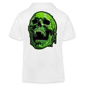 Crâne de vampire vert - Polo enfant bio Stanley/Stella - blanc - Dos