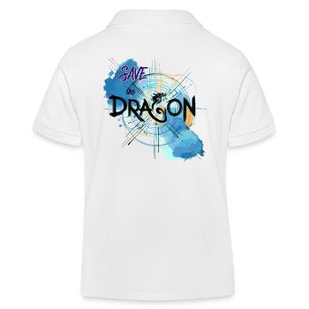 Rette den Drachen - Kinder Organic Poloshirt Mini Sprinter von Stanley/Stella - Weiß - Hinten