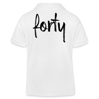 40 anniversaire forty cadeau nombre 40 numéro - Polo enfant bio Stanley/Stella - blanc - Dos
