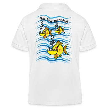 Soyez le piranha - Polo enfant bio Stanley/Stella - blanc - Dos