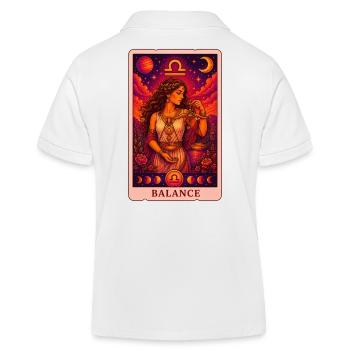 Libra Tarot - Kids Organic Polo Shirt by Stanley/Stella - white - Back