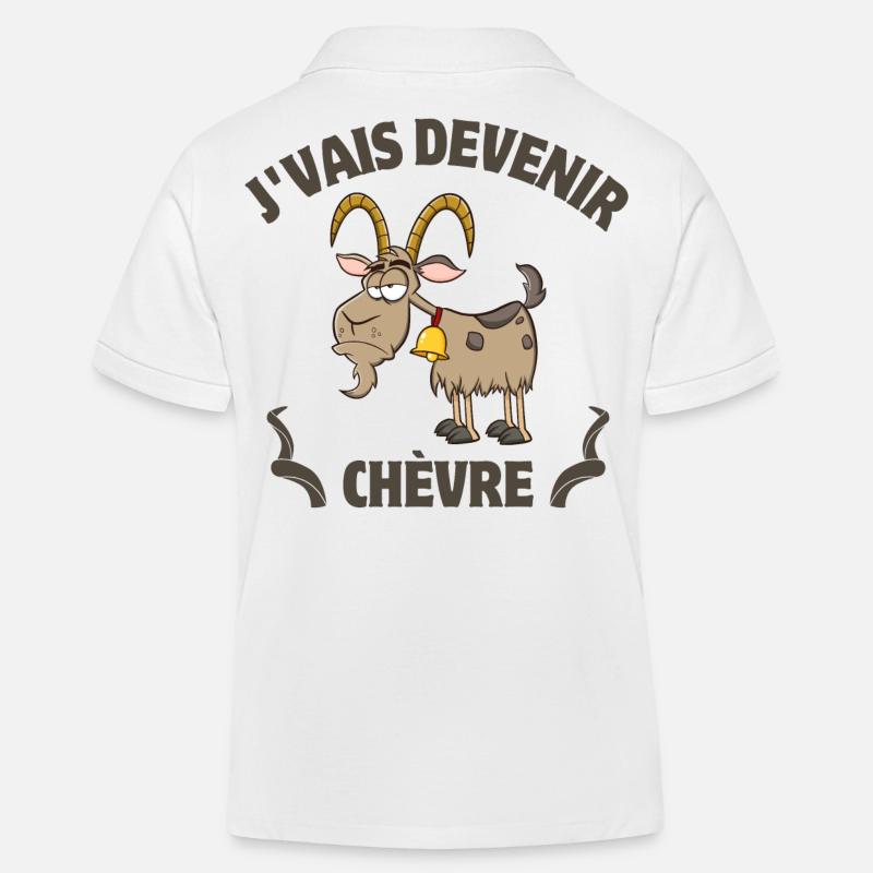 chèvre, chèvres, bouc - Polo enfant bio Stanley/Stella - blanc
