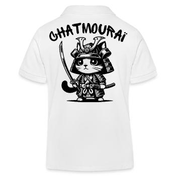 Katze, süße Katze, süße Katze - Kinder Organic Poloshirt Mini Sprinter von Stanley/Stella - Weiß - Hinten