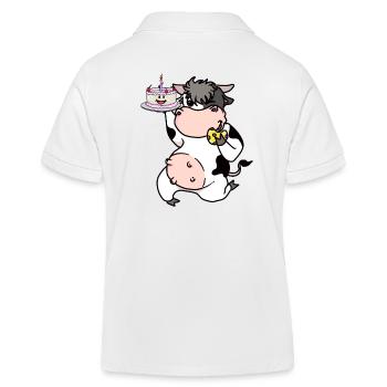 Pâtissier boulanger gâteau gâteau de la vache métiers - Polo enfant bio Stanley/Stella - blanc - Dos