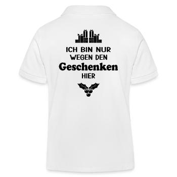 Weihnachtsgeschenke Weihnachtsmann Frohes Fest - Kinder Organic Poloshirt Mini Sprinter von Stanley/Stella - Weiß - Hinten